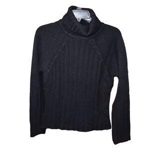 Black turtleneck sweater
